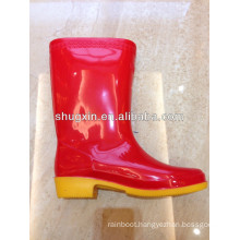 cheap women black rain boots/women pvc boots